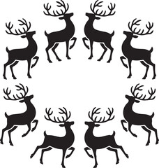 Fototapeta premium deer silhoutte vector illustration