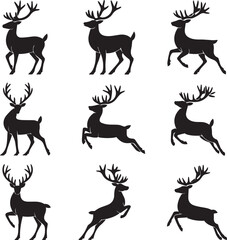 Fototapeta premium deer silhoutte vector illustration