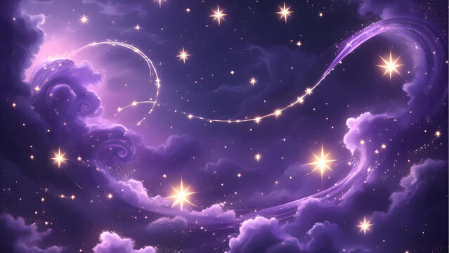 starry night sky with stars