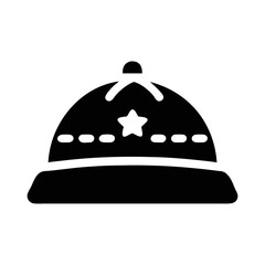 Stylized image of a traditional Chinese hat adorned with star design
