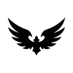 Black wings in flight conveying power, freedom, and mystical symbolism