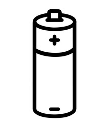 Battery with positive and negative terminals. portable energy source, electric power, mobile charging, device autonomy, compact electronics