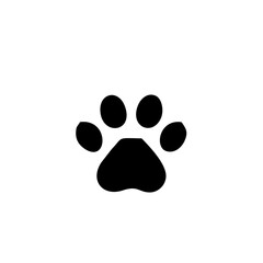 Solid Paw Emblem — Bold Pet Icon in Circle, A black vector icon of a stylized paw print enclosed in a solid black circle — symbolizing pets, animal welfare, and clean branding with editorial clarity.