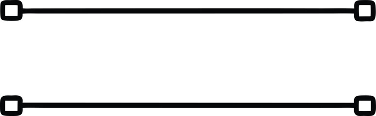 Minimalist Line Art Icon of Horizontal Survey Bars with Dog Silhouette on transparent background