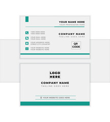 Naklejka premium Double-sided creative business card template. landscape orientation. Vector illustration graphic design. Modern shape with abstract color. Luxury background. Vector illustration print template. 