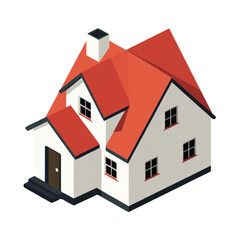  house graphic isolated in White Background, house graphic vector, Flat lay vector illustration