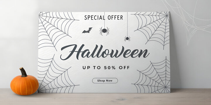 Ultimate Halloween Sale 2025 - Up to 50% Off Deals , halloween card with pumpkin - Powered by Adobe