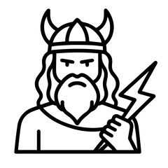 line icon mythical creature Perun vector on white background
Vector line icon on white background