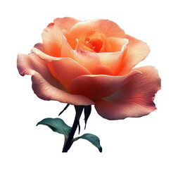 Delicate pink rose blooms nature floral peaceful isolated on transparent background