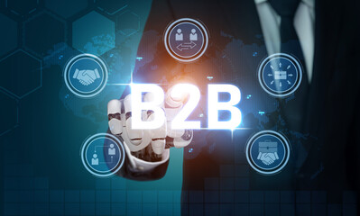 AI artificial intelligence enhances B2B strategy with smart tools and virtual assistants to optimize communication, streamline operations, and improve business market efficiency. Vouch
