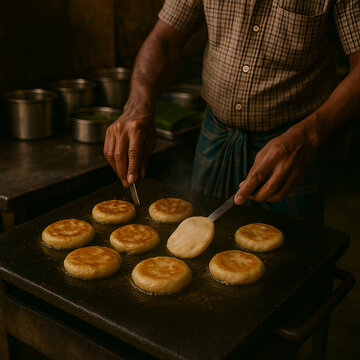 chef preparing parotta