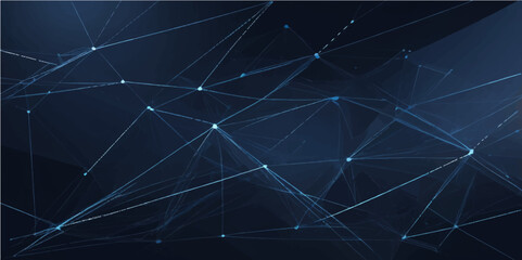 Abstract blue technology background with lines and digital wave design