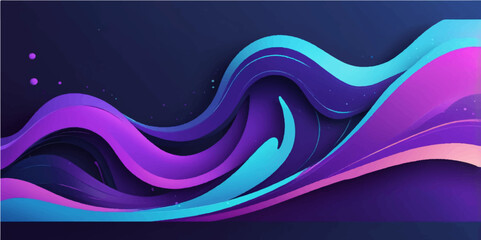 Abstract colorful wave design: A dynamic blue curve illustration for modern art and business concepts