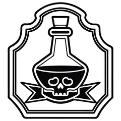 Glass bottles of wine and olive oil isolated on a white background