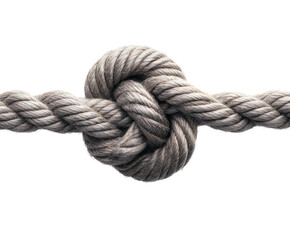 Rope knot tying techniques workshop instructional guide overhead view isolated on transparent background