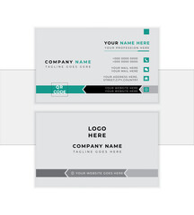 Double-sided creative business card template. landscape orientation. Vector illustration graphic design. horizontal simple clean visiting card. best for print items. editable vector illustration.
    