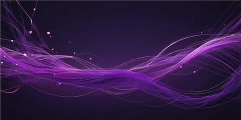 Abstract purple and blue smoke waves glow in a vibrant, futuristic design