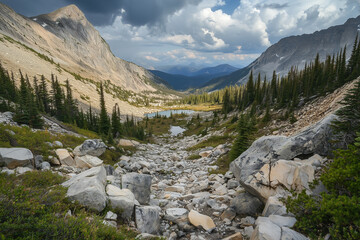 Photographing alpine hiking adventures