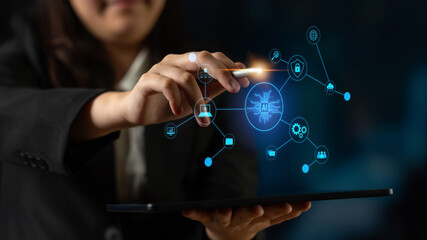 AI network system connects data, security, communication, and intelligence. AI network system...
