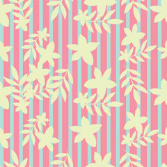 multicolor exotic hand drawn floral seamless pattern