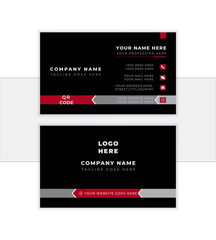 Double-sided creative business card template. landscape orientation. Vector illustration graphic design. Luxury and elegant business card. stylish business card. visiting card. print template.
       