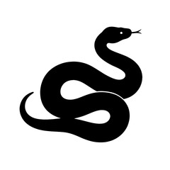 Obraz premium Design a black silhouette of a Axanthic Ball Python white background clean vector shape