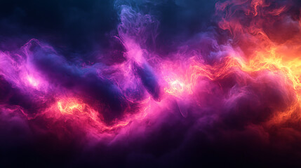 Fototapeta premium Colorful light trails ripple through futuristic fluid surface high resolution picture