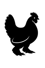 Fototapeta premium Design a black silhouette of a Booted Bantam white background clean vector shape