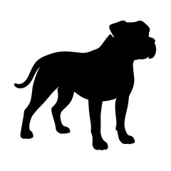 Obraz premium Design a black silhouette of a Catahoula Bulldog white background clean vector shape