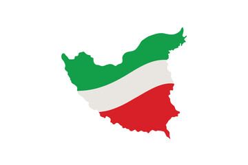 Obraz premium -iran-map-silhouette-in-combination-with-flowing-f.eps