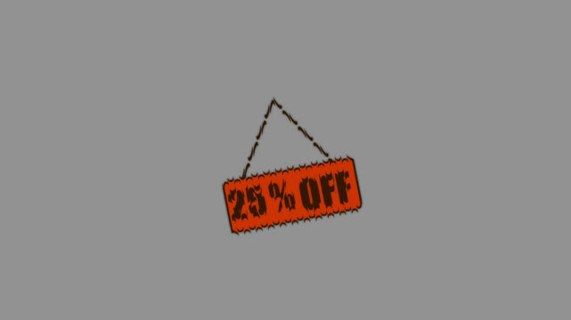 25% Off Sale Tag Animation: design, discount store, finance, for sale , super sale, price label animation..