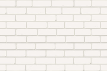 Fototapeta premium Modern White Brick Wall Seamless Texture, Clean Minimalist Subway Tile Pattern, Realistic Vector Background, Interior Design, Architecture, Home Decor, Construction, Editable EPS Illustration
