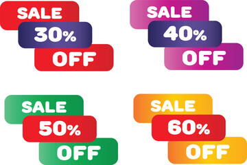 Sales discount percent off label symbol for black Friday