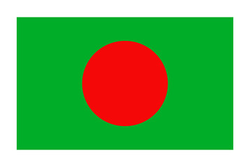 The national flag of bangladesh features a red disc on a green field isolated on transparent background