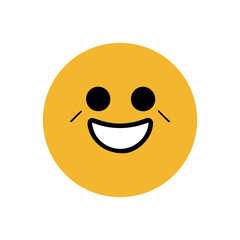 happy smiley face isolated on white background