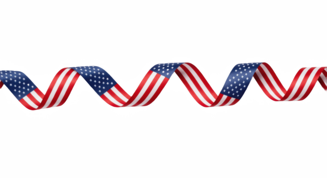 USA flag ribbon on transparent background, PNG, USA colors ribbon, red white blue ribbon, USA flag banner, American flag banner, USA ribbon clipart, flag ribbon isolated