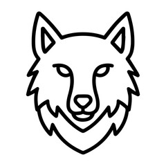 line icon mythical creature Fenrir vector on white background
Vector line icon on white background