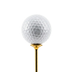 Golf Ball in stand PNG, golf ball on tee, golf ball in holder, golf ball isolated, golf ball ready to hit