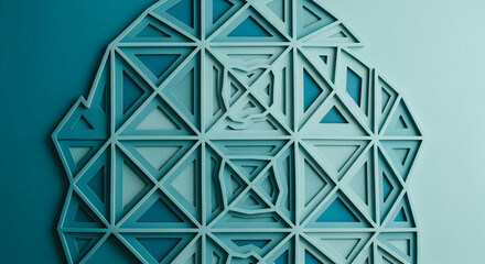 Teal geometric pattern design