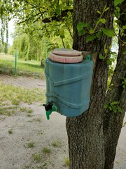 trash can in the park