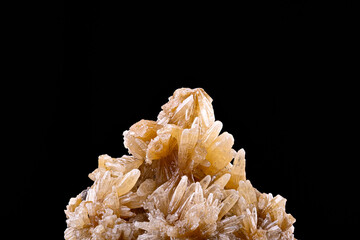 yellow Mimetite. Specimen from Tsumeb Mine, Namibia. macro photography detail texture background. close-up mineral crystal unpolished semi-precious gemstone