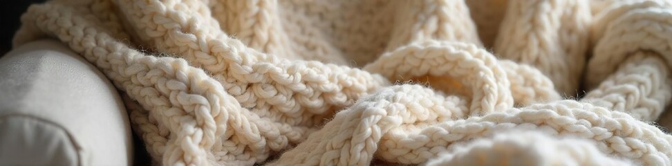 Cozy Oversized Knit Blanket Sweater Perfect for Snuggling on the Couch This Fall and Winter.  Relax and unwind in this soft, neutral-toned homewear essential. Ideal for chilly evenings.