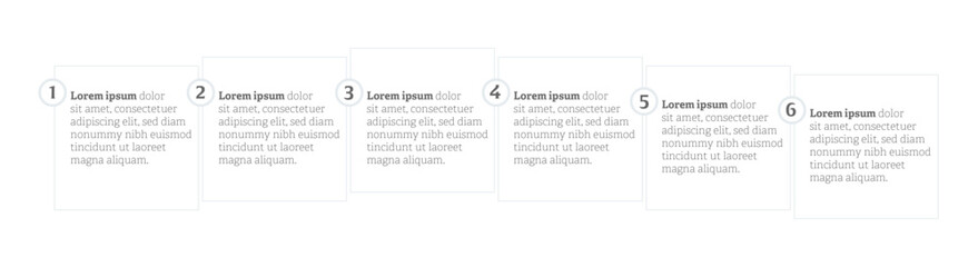 Very simply infographic design with 6 options or steps. Infographics for business concept.