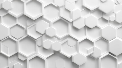 Fototapeta premium White abstract hexagon pattern background