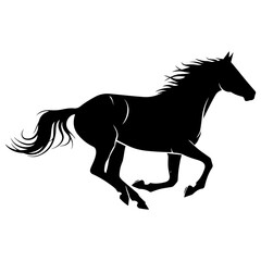 Obraz premium Horse Black and White Vector Design 3