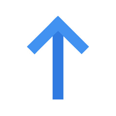 Blue Arrow Icon Isolated on Transparent Background – Vector Symbol for UI and Design

