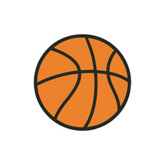 Basketball ball vector illustration isolated on white background