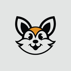 A charming cartoon fox mascot design featuring a playful expression fluffy details and oversized ears perfect for branding children s content or logo creation with
