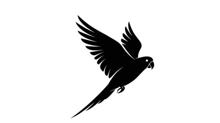 Obraz premium A simple bird silhouette, ideal for logos, avian themes, or adding a touch of nature to any graphic design project.