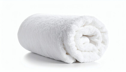 Rolled towel depicted in cotton-like brush strokes on white background for soft and artistic textile design concepts